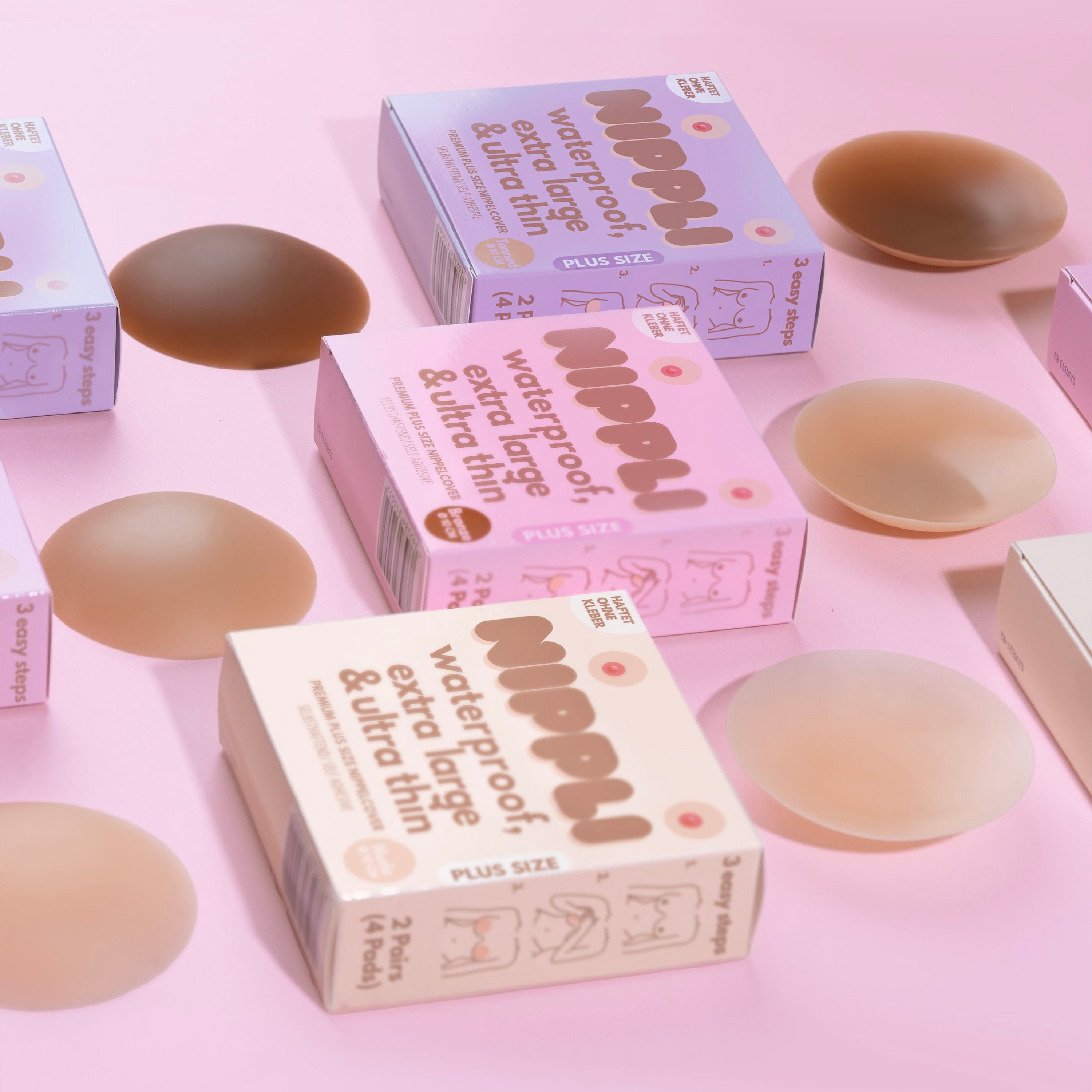 Copricapezzoli taglie forti confezione doppia COLORE NUDE (2 paia) 4 pezzi.