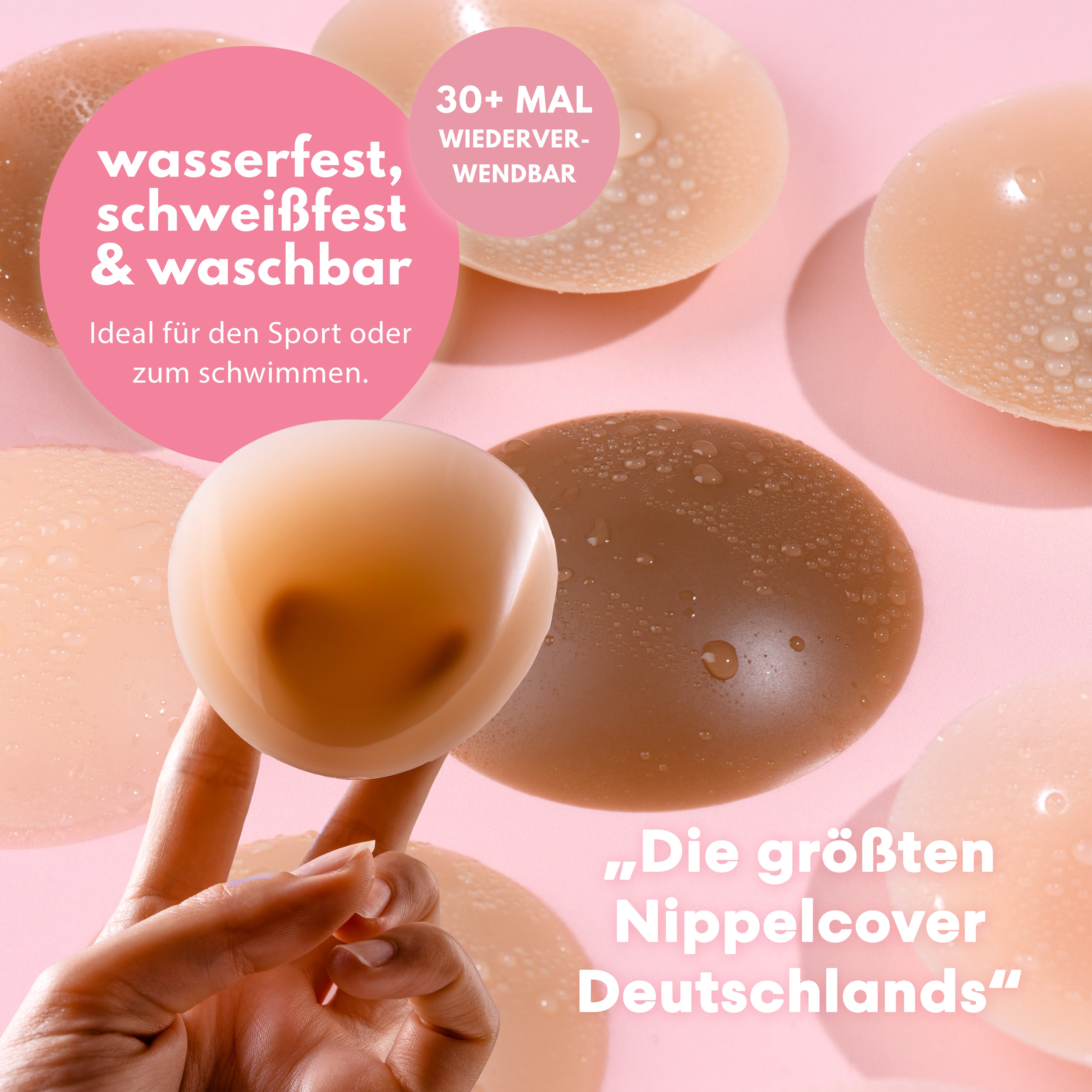 Copricapezzoli taglie forti confezione doppia COLORE NUDE (2 paia) 4 pezzi.