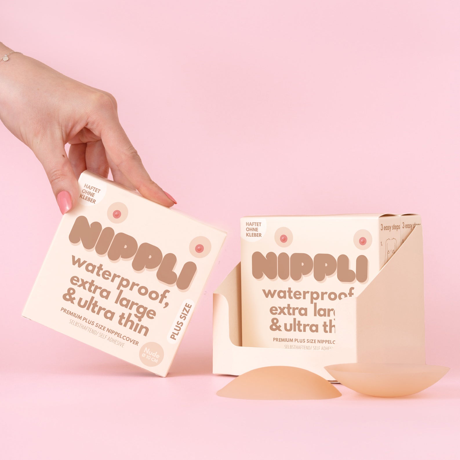 Copricapezzoli taglie forti confezione doppia COLORE NUDE (2 paia) 4 pezzi.