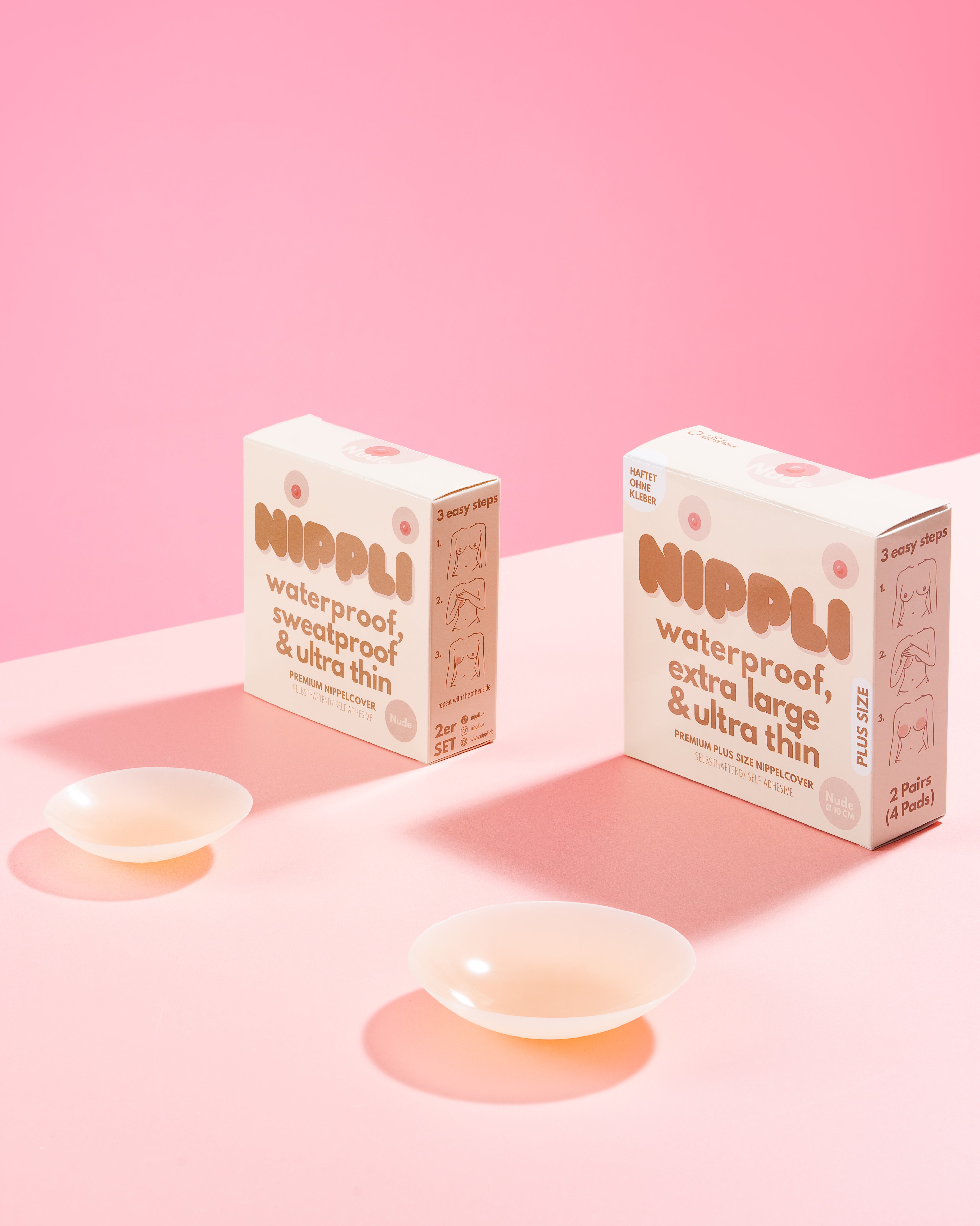 Copricapezzoli taglie forti confezione doppia COLORE NUDE (2 paia) 4 pezzi.