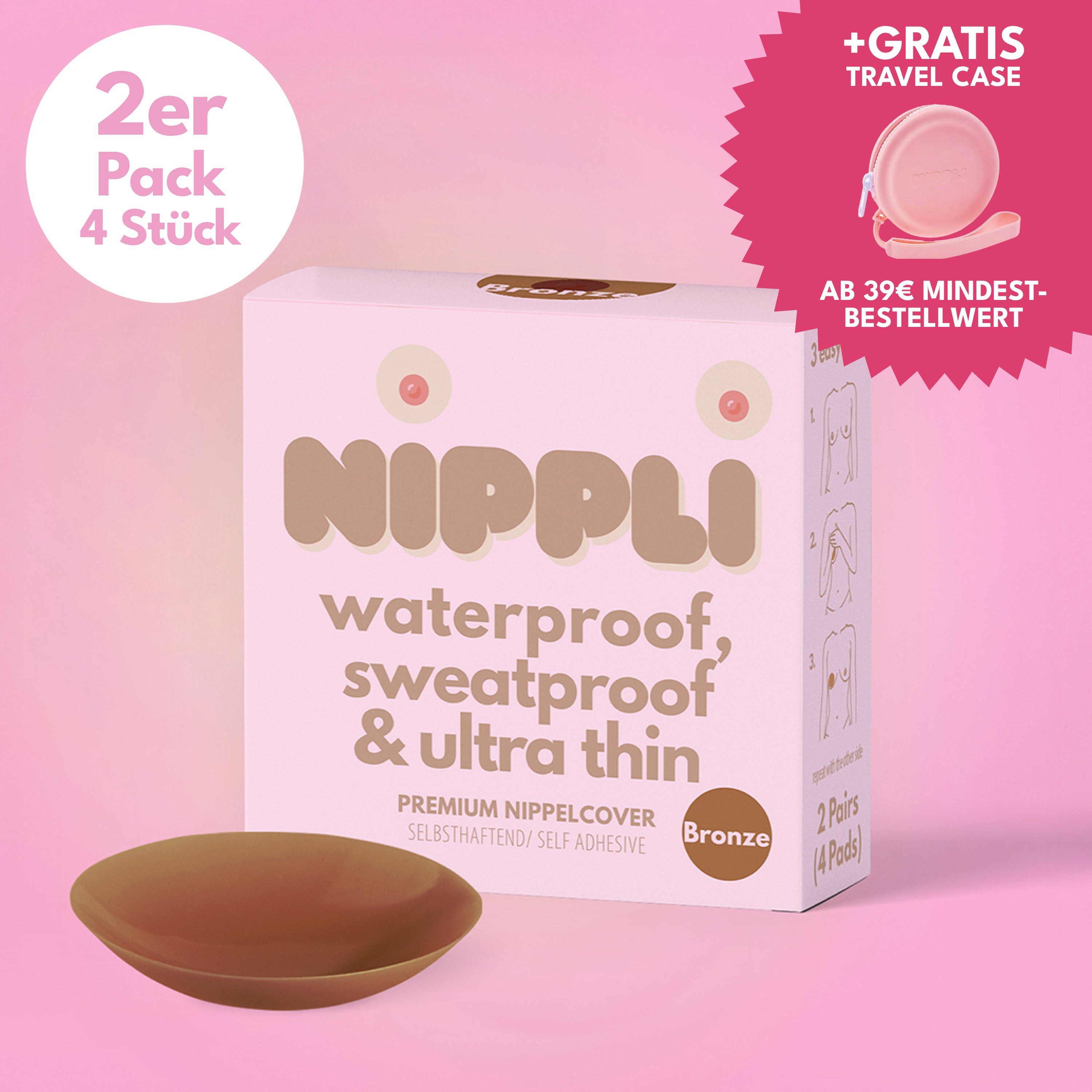 Doppel Pack Nippelcover COLOR BRONZE (2 Paar) 4 St.