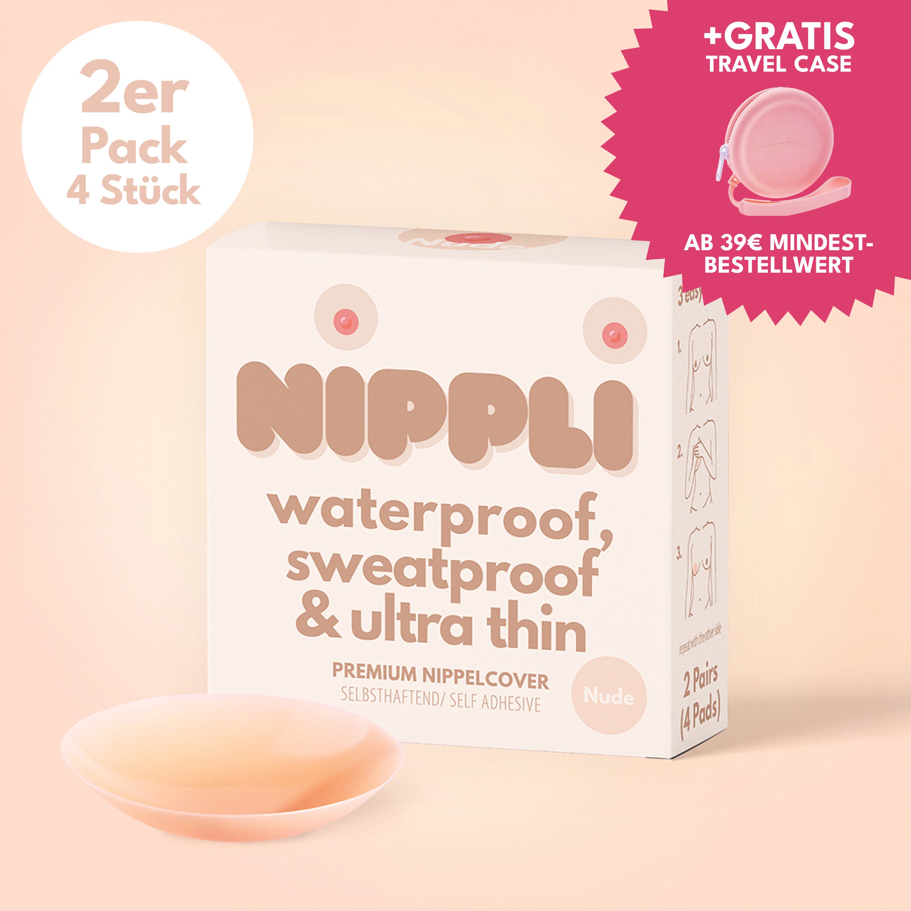 Copricapezzoli COLOR NUDE confezione doppia (2 paia) 4 pezzi