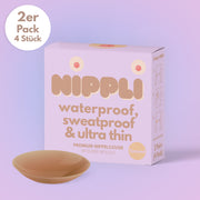 Copricapezzoli autoadesivi + con adesivo, confezione da 4