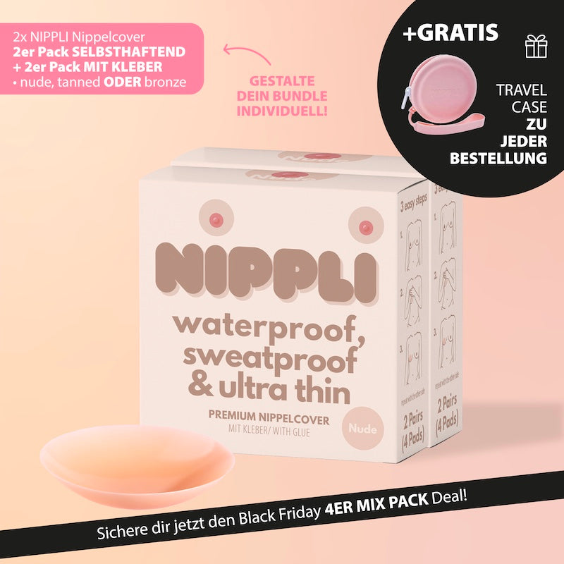 4er Mix Pack Nippelcover selbsthaftend + mit Kleber