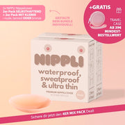 Copricapezzoli autoadesivi + con adesivo, confezione da 4