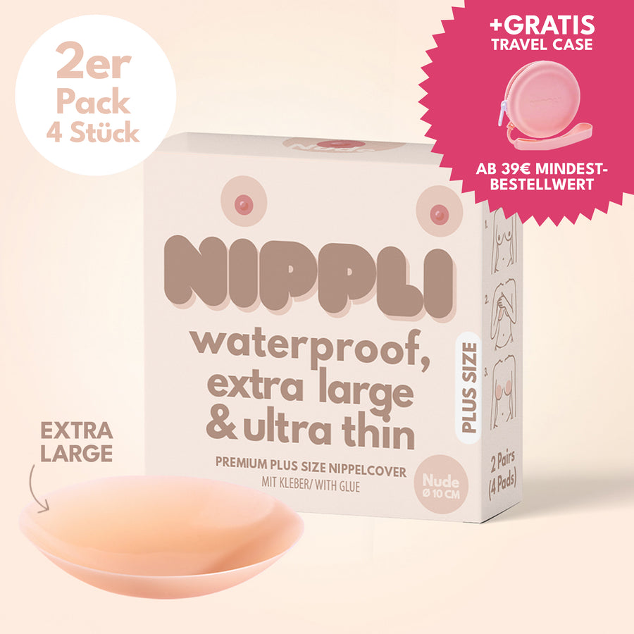 Copricapezzoli taglie forti confezione doppia COLORE NUDE (2 paia) 4 pezzi.