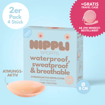 Copricapezzoli traspiranti (2 paia) 4 pezzi.
